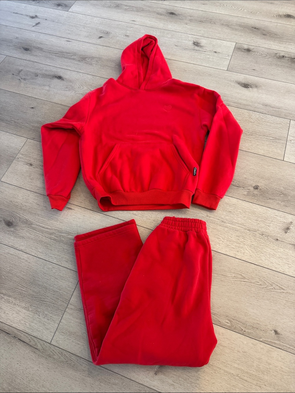 Comfrt  adult Red Hoodie and Jogger Set